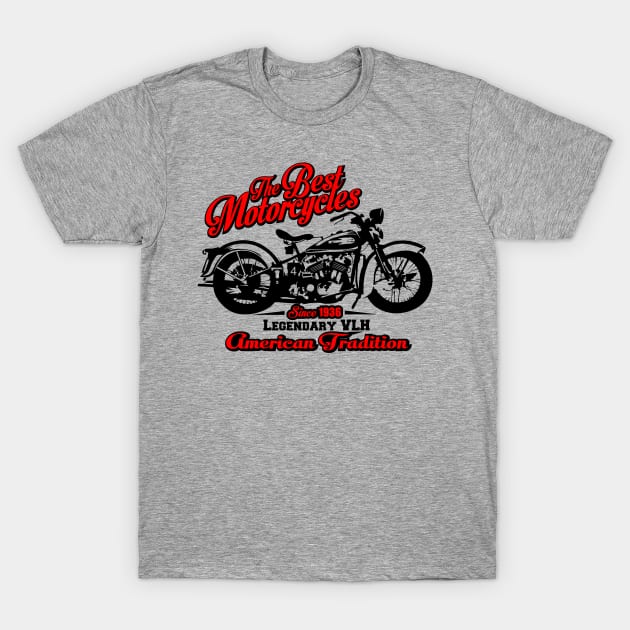 Best Motorcycles Legendary VLH 1936 T-Shirt by comancha